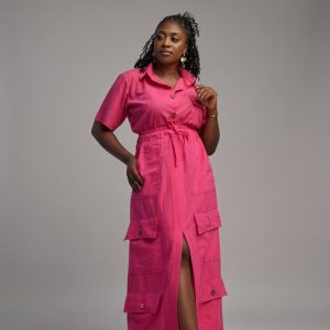 nala long skirt set (pink)