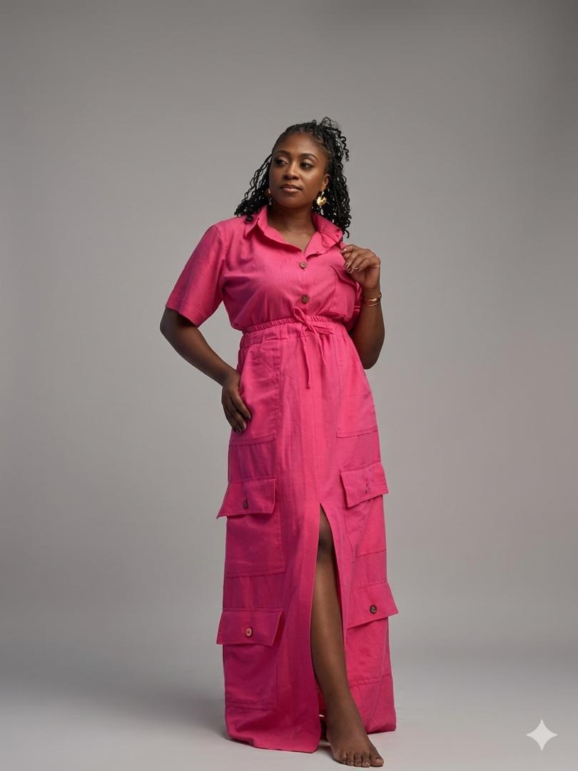 nala long skirt set (pink)